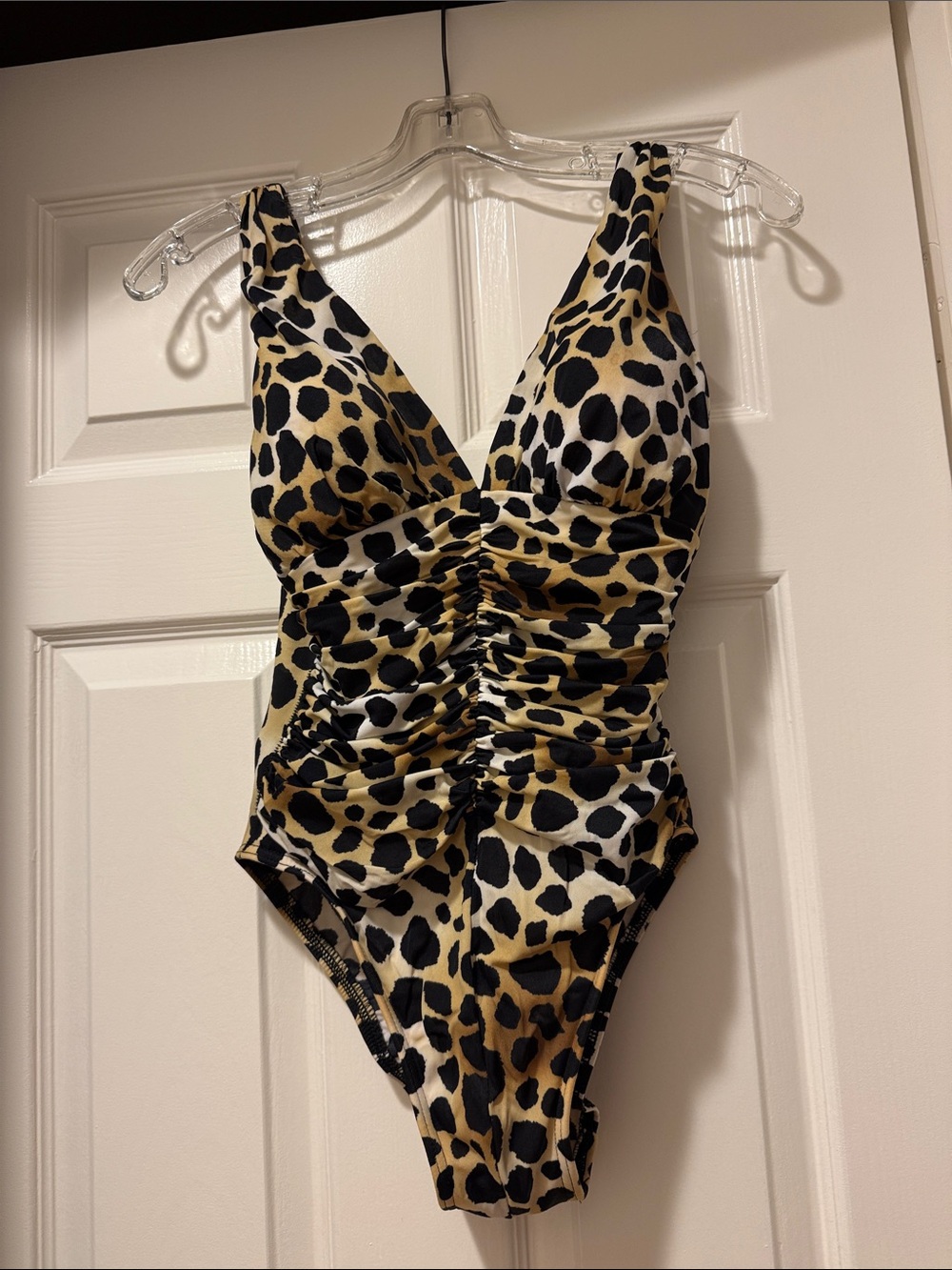 Miraclesuit Leopard Print One-Piece Swimsuit - Tan/Black